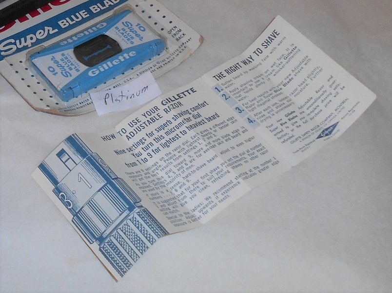 1961 Gillette Fat Boy Razor TTO Replated Platinum Case Blades Instructions G1–RCB (20).JPG