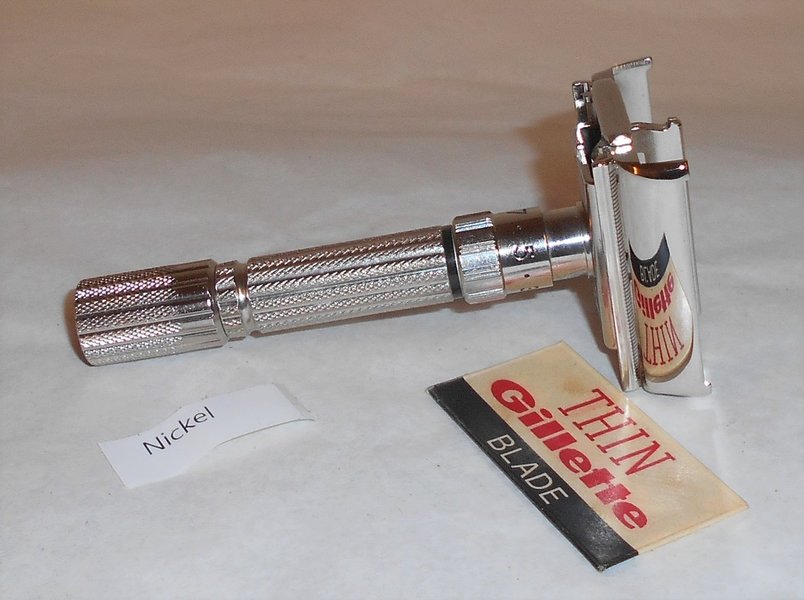 Gillette 1960 Fat Boy Razor TTO Adjustable Replated Bright Nickel F3–F60 (27).JPG