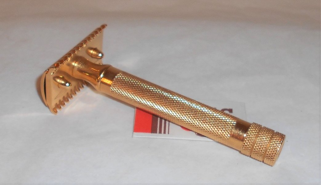 Gillette 1921 Big Fellow Razor Refurbished Replated 24 Karat Gold 552668A (43).JPG