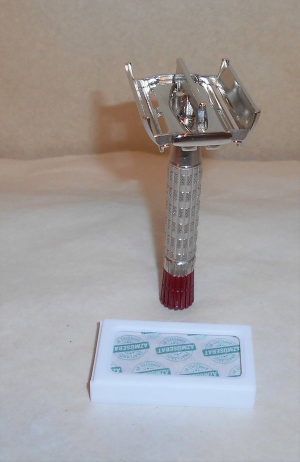 Gillette 1955 Superspeed Red Tip TTO Refurbished Replated Bright Nickel A4X (55).JPG