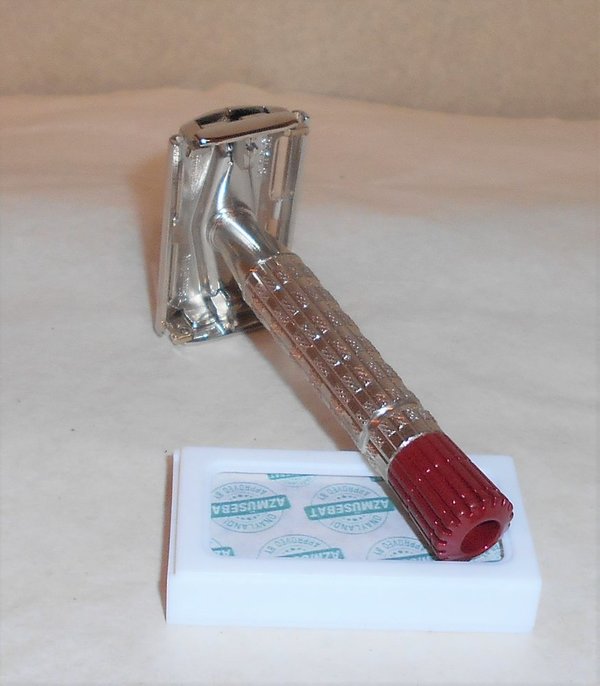 Gillette 1955 Superspeed Red Tip TTO Refurbished Replated Bright Nickel A4X (11).JPG