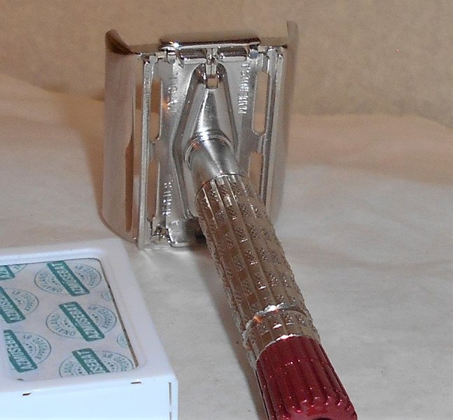 Gillette 1955 Superspeed Red Tip TTO Refurbished Replated Bright Nickel A4X (25).JPG