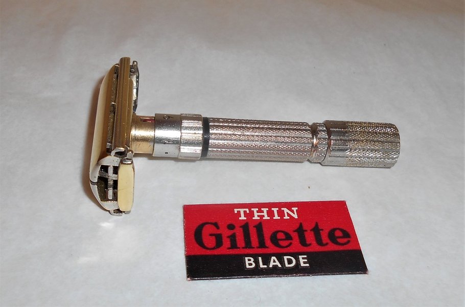 Gillette TTO Adjustable 1960 Fat Boy Refurbished Replated Gold Nickel F1–R87 (18).JPG