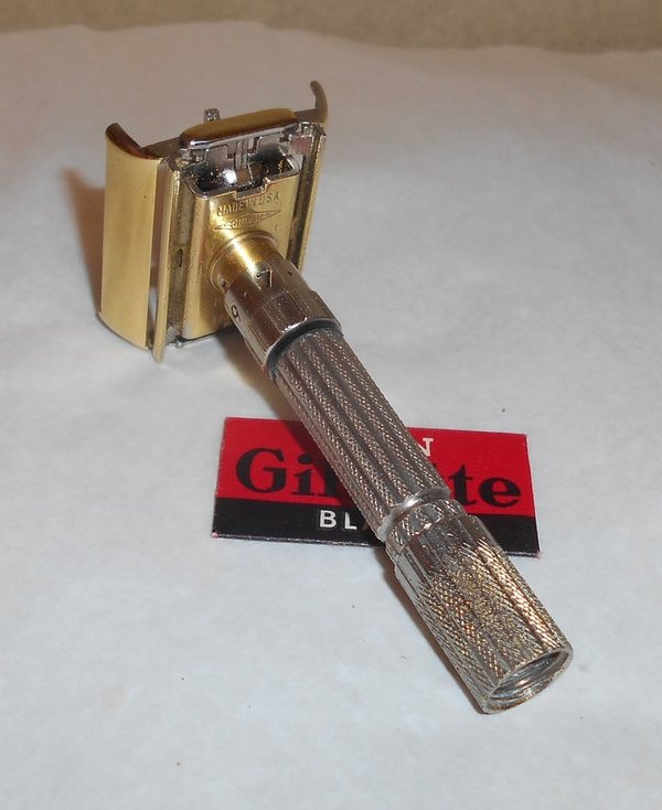 Gillette TTO Adjustable 1960 Fat Boy Refurbished Replated Gold Nickel F1–R87 (24).JPG
