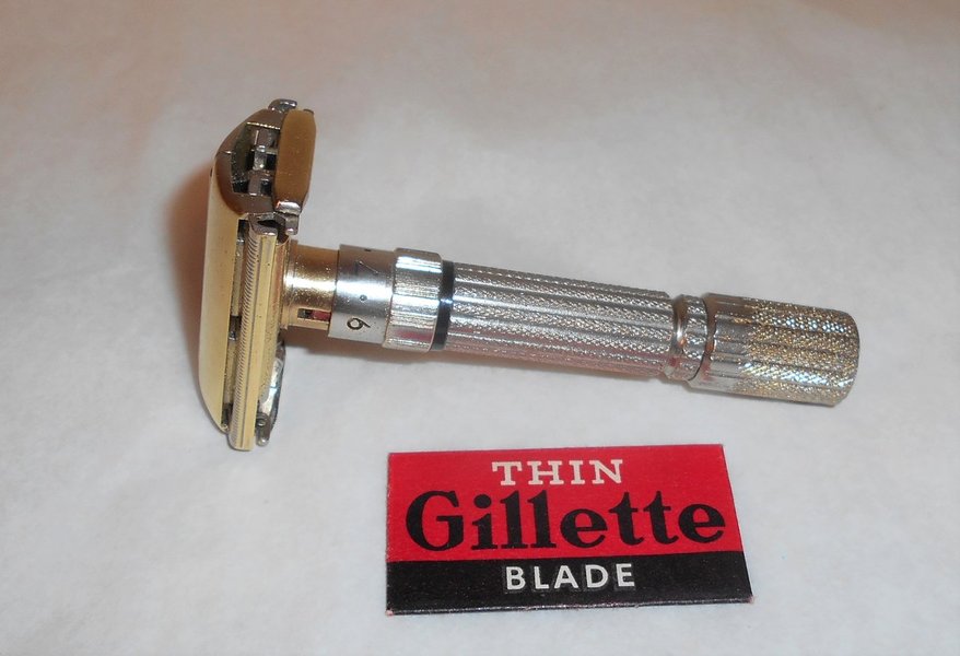 Gillette TTO Adjustable 1960 Fat Boy Refurbished Replated Gold Nickel F1–R87 (6).JPG