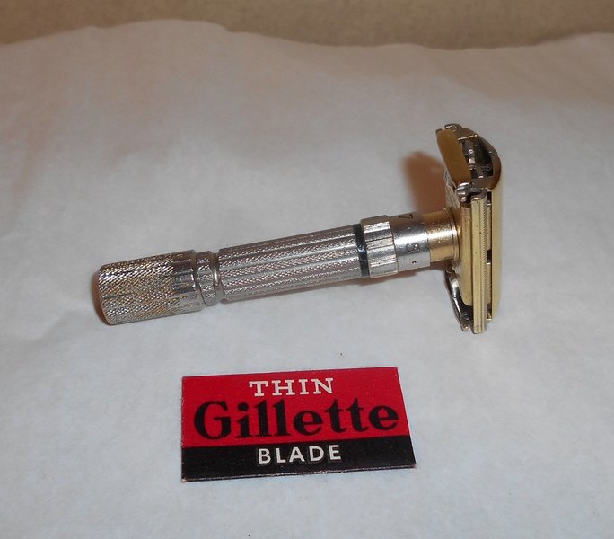 Gillette TTO Adjustable 1960 Fat Boy Refurbished Replated Gold Nickel F1–R87 (17).JPG