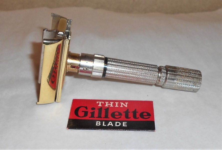Gillette TTO Adjustable 1960 Fat Boy Refurbished Replated Gold Nickel F1–R87 (23).JPG