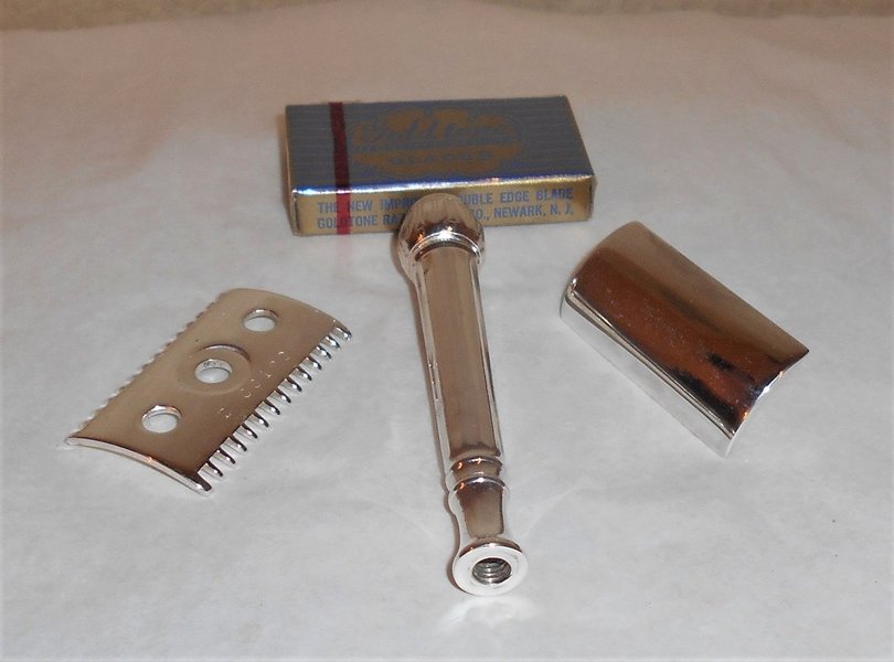 1916 Gillette Extremely Scarce Refurbished Re-Plated ABC Razor W Blade (24).JPG