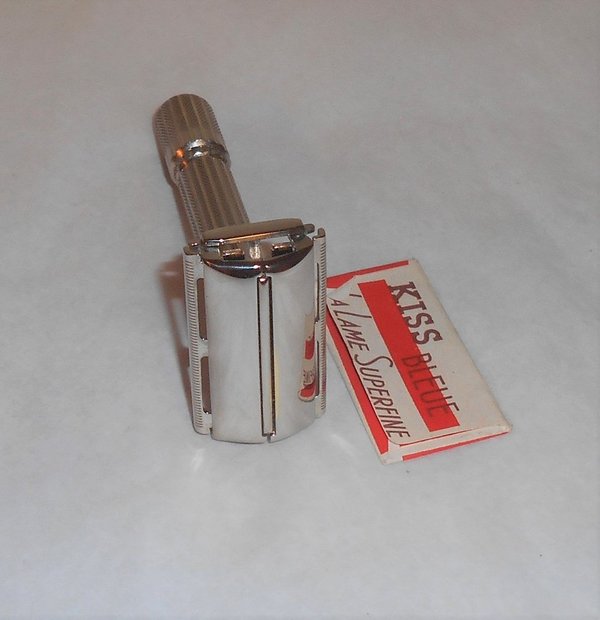 Gillette 1960 Fat Boy Razor Adjustable Refurbished Replated Mirror Nickel F4–02 (4).JPG