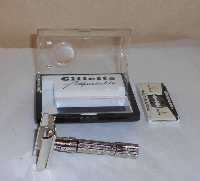 Gillette TTO Adjustable Safety Razor W Case Refurbished Replated Mirror Nickel F2–101 (39).JPG