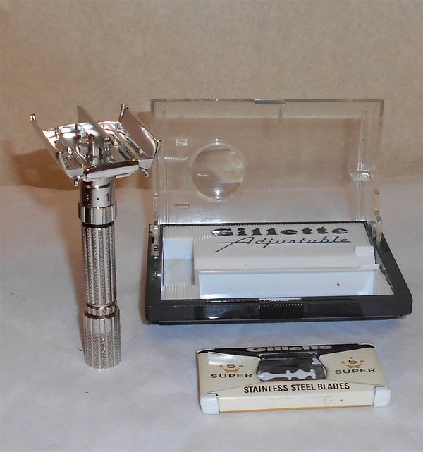 Gillette TTO Adjustable Safety Razor W Case Refurbished Replated Mirror Nickel F2–101 (69).JPG