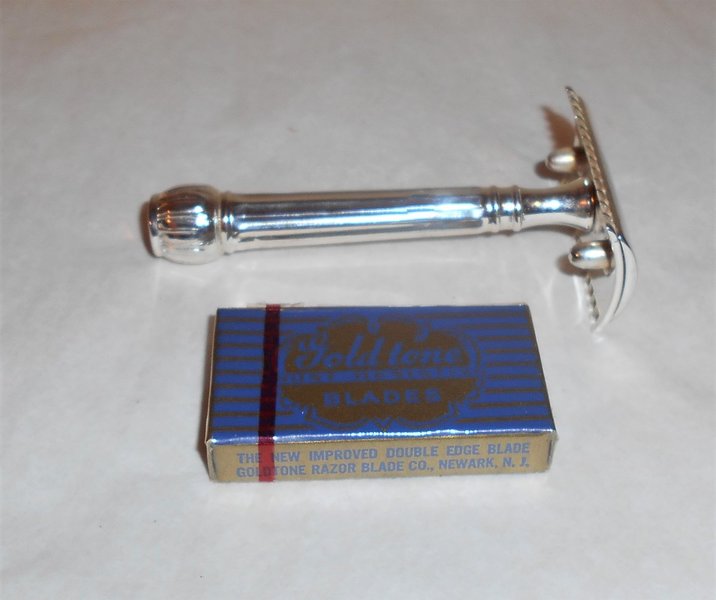 1916 Gillette Extremely Scarce Refurbished Re-Plated ABC Razor W Blade (15).JPG
