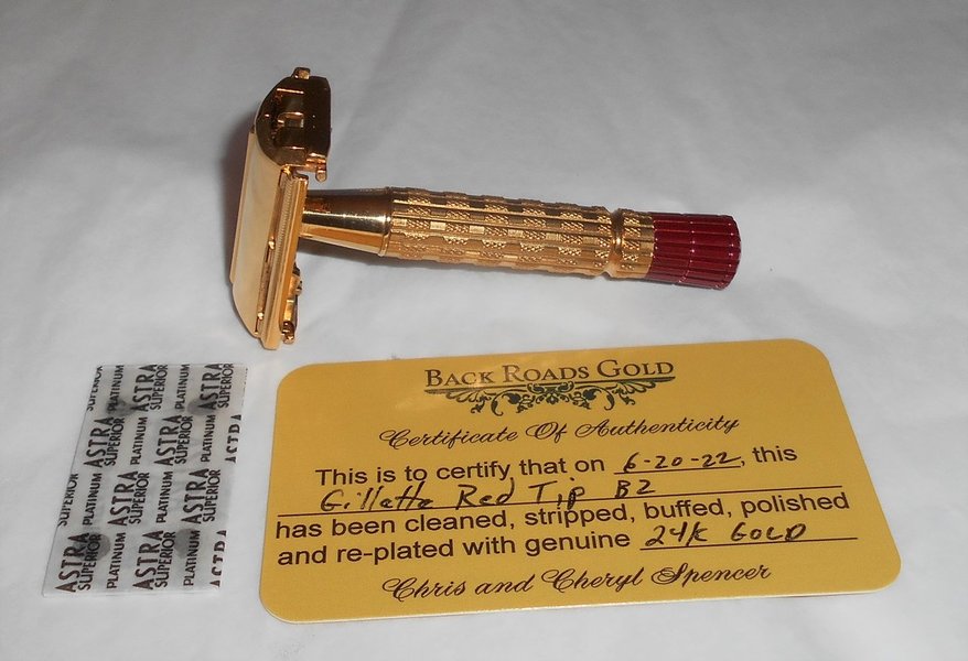 1956 Gillette Red Tip Refurbished RePlated Rhodium Razor B2–1B1 (5).JPG 1956 Gillette Red Tip Refurbished RePlated Rhodium Razor B2–1B1 (5).JPG