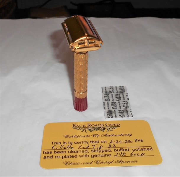 1956 Gillette Red Tip Refurbished RePlated Rhodium Razor B2–1B1 (43).JPG