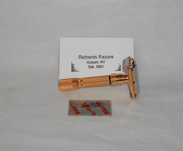 Gillette Fat Boy Razor Adjustable TTO Refurbished Replated Gold Palladium E4–GP1 (16).JPG