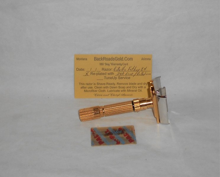 Gillette Fat Boy Razor Adjustable TTO Refurbished Replated Gold Palladium E4–GP1 (24).JPG