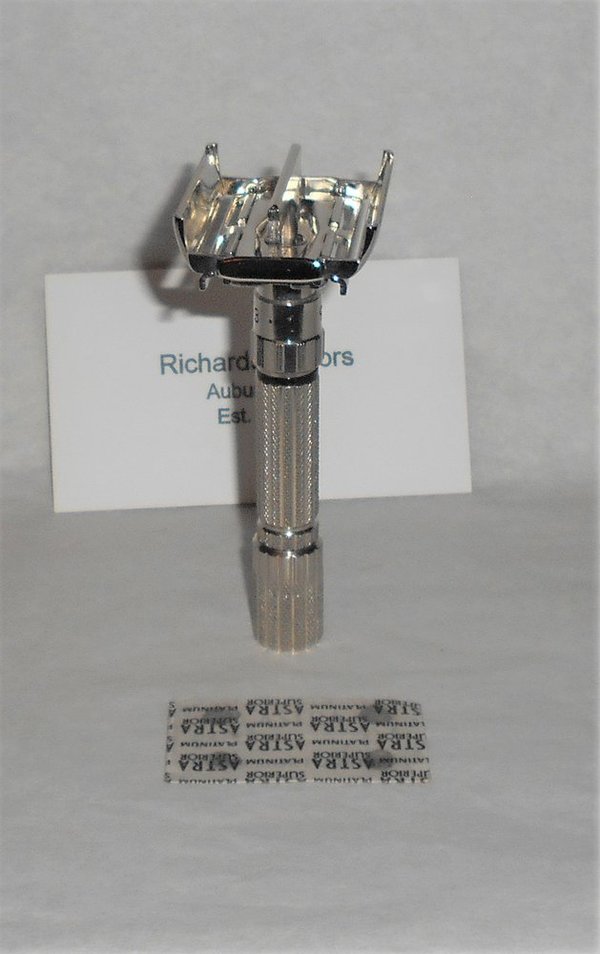 Vintage Gillette Fat Boy Razor Adjustable Refurbished Replated Mirror Nickel E–3 (40).JPG