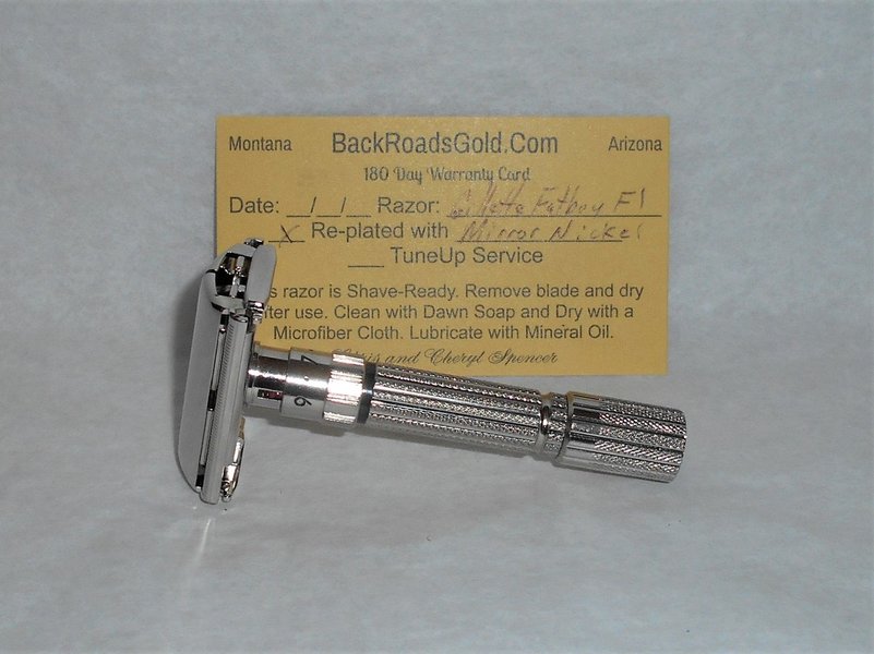 Gillette 1960 TTO Adjustable Fat Boy Razor Refurbished Replated Mirror Nickel (8).JPG