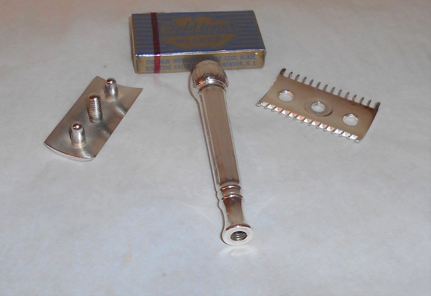 1916 Gillette Extremely Scarce Refurbished Re-Plated ABC Razor W Blade (39).JPG