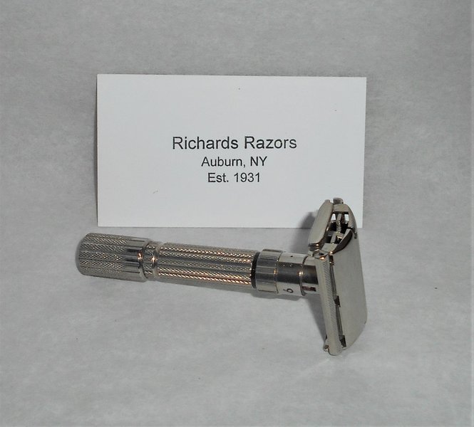 Gillette FatBoy Razor 1961 Adjustable TTO Replated Bright Nickel G1 (1).JPG