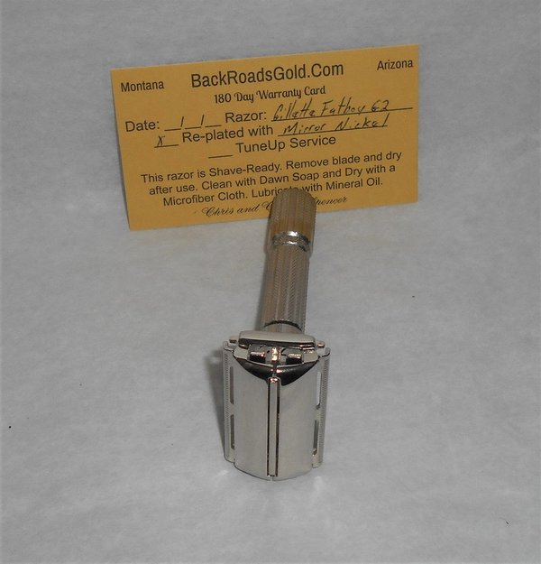 Gillette Fat Boy Razor 1961 TTO Refurbished RePlated Mirror Nickel G2–A17 (3).JPG Gillette Fat Boy Razor 1961 TTO Refurbished RePlated Mirror Nickel G2–A17 (3).JPG