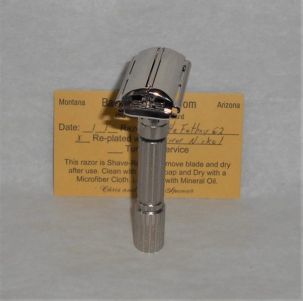 Gillette Fat Boy Razor 1961 TTO Refurbished RePlated Mirror Nickel G2–A17 (60).JPG Gillette Fat Boy Razor 1961 TTO Refurbished RePlated Mirror Nickel G2–A17 (60).JPG