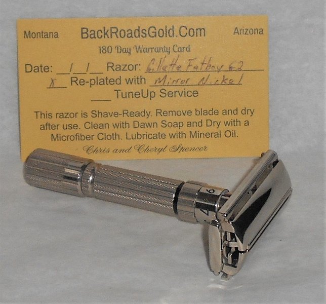 Gillette Fat Boy Razor 1961 TTO Refurbished RePlated Mirror Nickel G2–A17 (66).JPG Gillette Fat Boy Razor 1961 TTO Refurbished RePlated Mirror Nickel G2–A17 (66).JPG