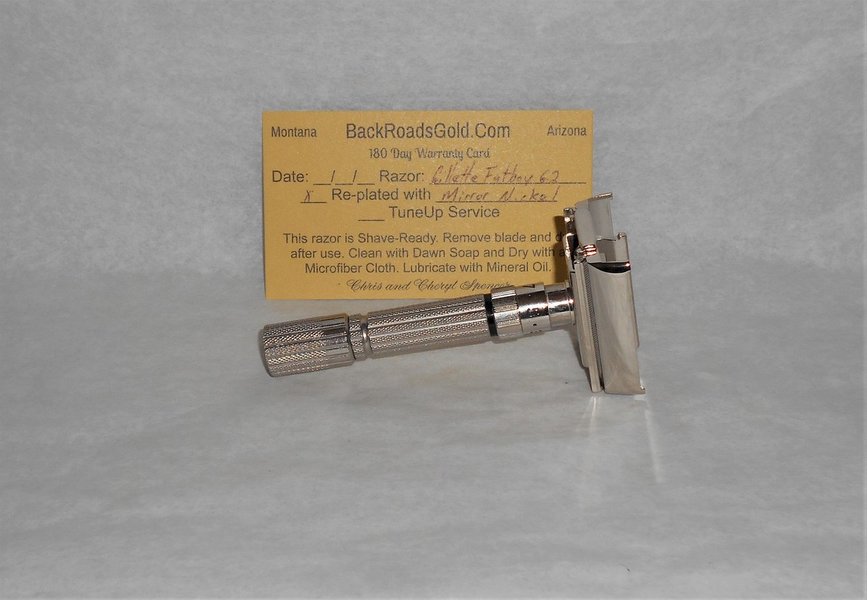 Gillette Fat Boy Razor 1961 TTO Refurbished RePlated Mirror Nickel G2–A17 (36).JPG Gillette Fat Boy Razor 1961 TTO Refurbished RePlated Mirror Nickel G2–A17 (36).JPG