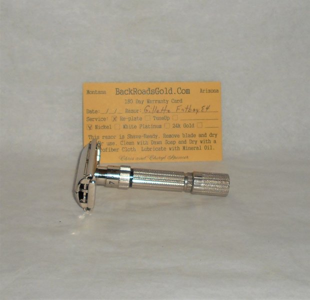Gillette 1959 Fat Boy Razor Adjustable TTO Refurbished Replated Mirror Nickel E4–86 (1).JPG Gillette 1959 Fat Boy Razor Adjustable TTO Refurbished Replated Mirror Nickel E4–86 (1).JPG
