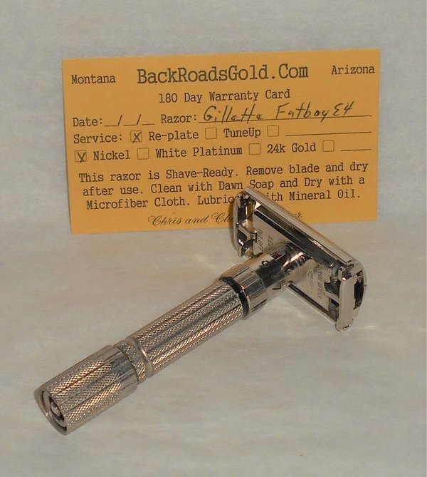 Gillette 1959 Fat Boy Razor Adjustable TTO Refurbished Replated Mirror Nickel E4–86 (20).JPG Gillette 1959 Fat Boy Razor Adjustable TTO Refurbished Replated Mirror Nickel E4–86 (20).JPG