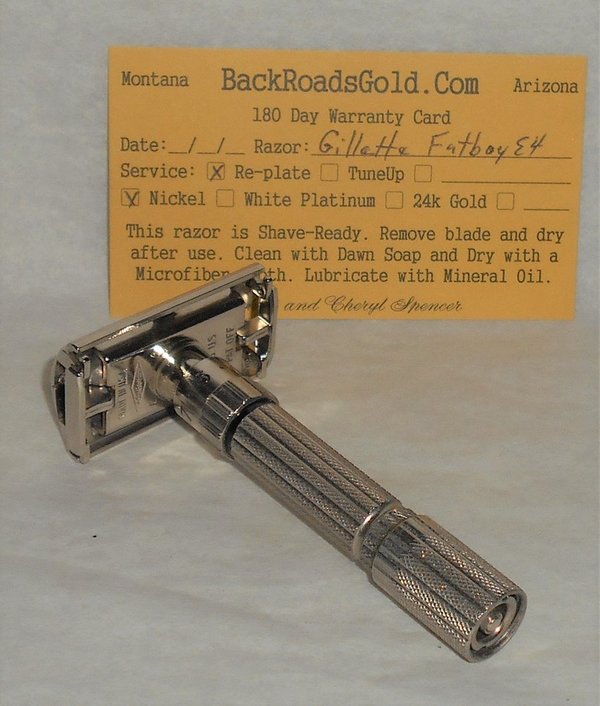 Gillette 1959 Fat Boy Razor Adjustable TTO Refurbished Replated Mirror Nickel E4–86 (24).JPG Gillette 1959 Fat Boy Razor Adjustable TTO Refurbished Replated Mirror Nickel E4–86 (24).JPG