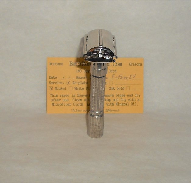 Gillette 1959 Fat Boy Razor Adjustable TTO Refurbished Replated Mirror Nickel E4–86 (56).JPG Gillette 1959 Fat Boy Razor Adjustable TTO Refurbished Replated Mirror Nickel E4–86 (56).JPG