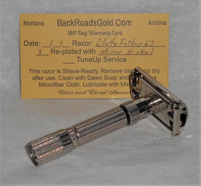 Gillette Fat Boy Razor 1961 TTO Refurbished RePlated Mirror Nickel G2–A17 (23).JPG Gillette Fat Boy Razor 1961 TTO Refurbished RePlated Mirror Nickel G2–A17 (23).JPG