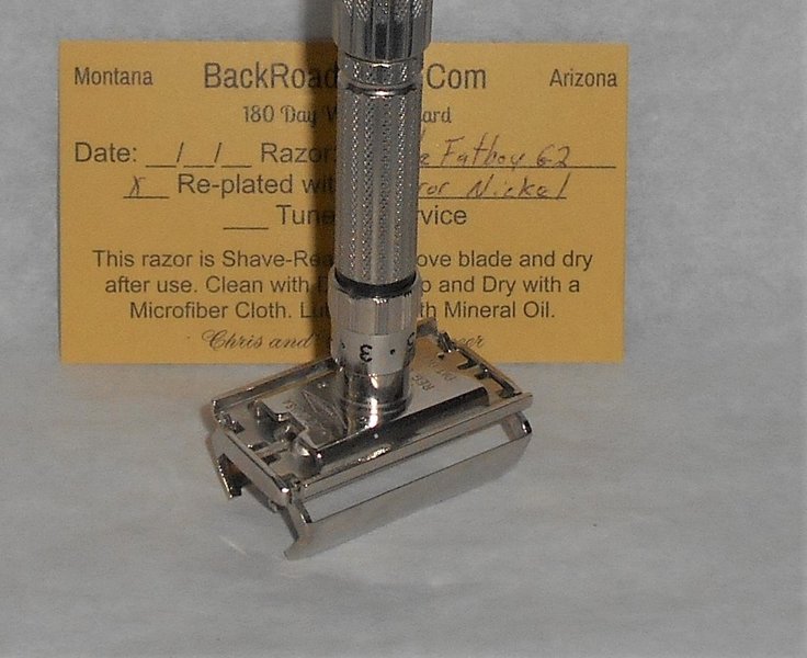 Gillette Fat Boy Razor 1961 TTO Refurbished RePlated Mirror Nickel G2–A17 (53).JPG