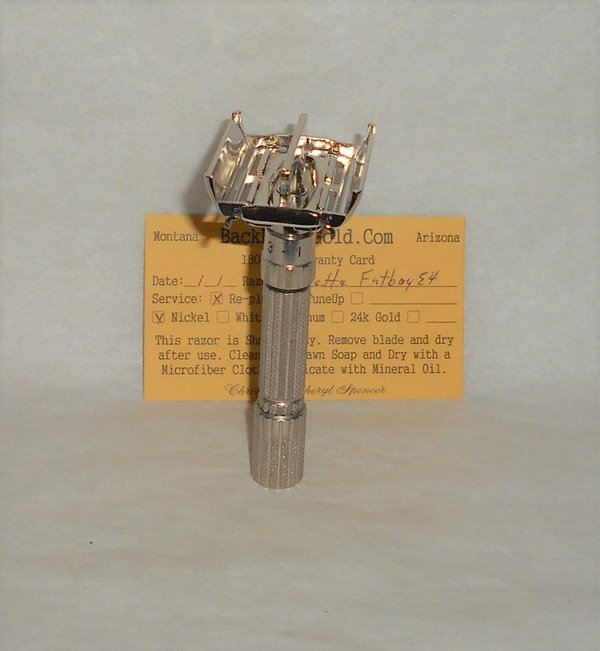 Gillette 1959 Fat Boy Razor Adjustable TTO Refurbished Replated Mirror Nickel E4–86 (53).JPG