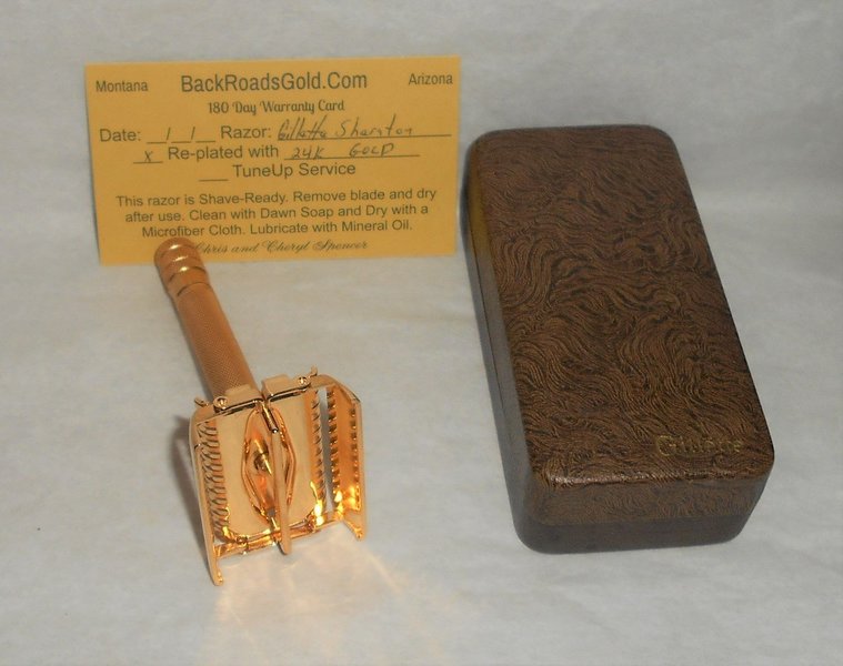 Gillette 1937 Sheraton Twist to Open Refurbished Replated 24 Karat Gold X1 (48).JPG