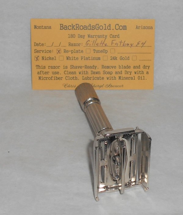 Gillette Fat Boy Razor 1959 Refurbished Replated Mirror Nickel E4–69 (39).JPG Gillette Fat Boy Razor 1959 Refurbished Replated Mirror Nickel E4–69 (39).JPG