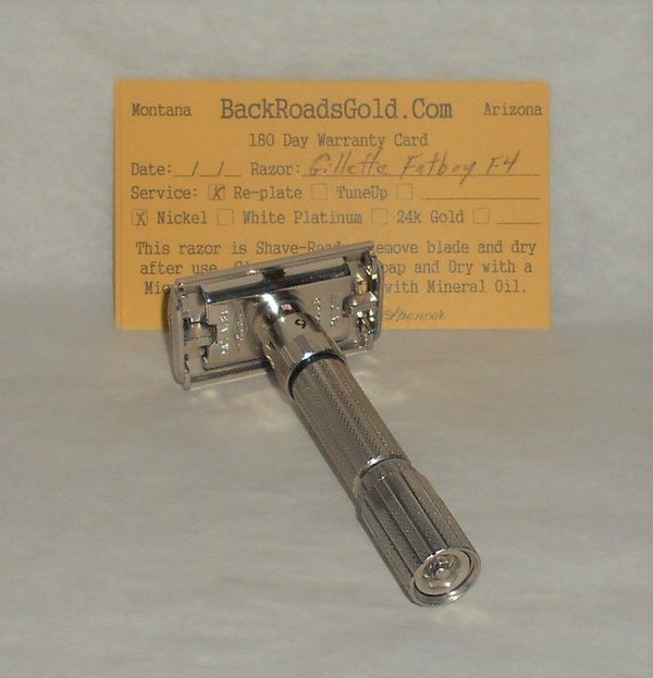 Gillette 1960 Fat Boy Razor TTO Adjustable Replated Refurbished Mirror Nickel (1).JPG Gillette 1960 Fat Boy Razor TTO Adjustable Replated Refurbished Mirror Nickel (1).JPG