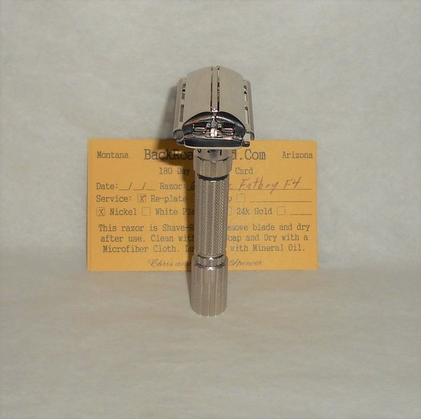 Gillette 1960 Fat Boy Razor TTO Adjustable Replated Refurbished Mirror Nickel (49).JPG