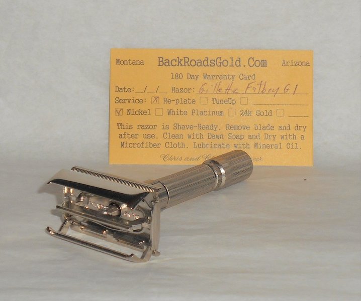 Gillette Fat Boy Razor 1961 TTO Refurbished Replated Mirror Nickel G1–G9 (27).JPG Gillette Fat Boy Razor 1961 TTO Refurbished Replated Mirror Nickel G1–G9 (27).JPG