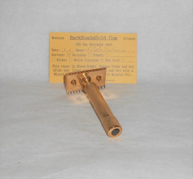 Gillette Bostonian 1921 Three-Piece Razor Refurbished Replated 24 Karat Gold (62).JPG