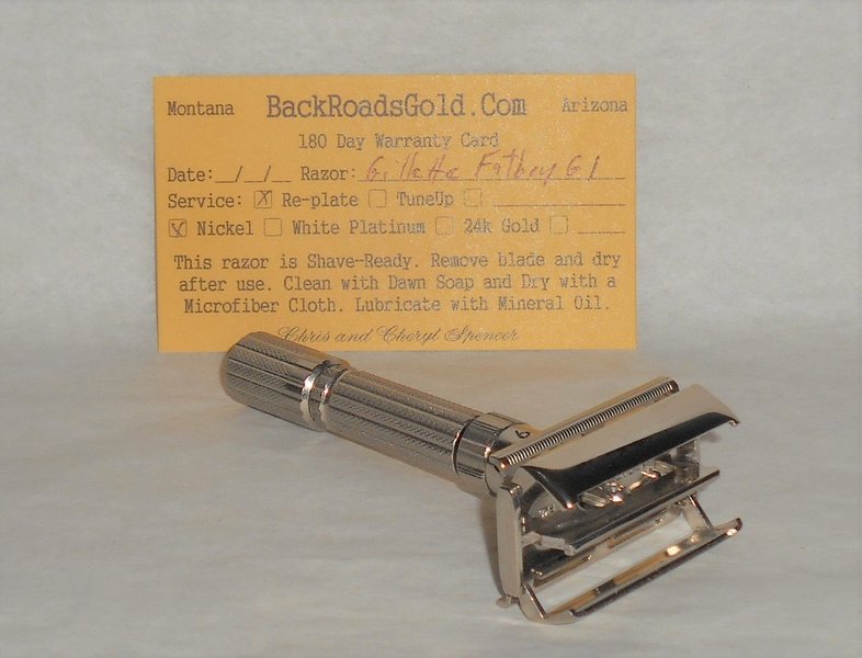Gillette Fat Boy Razor 1961 TTO Refurbished Replated Mirror Nickel G1–G9 (24).JPG Gillette Fat Boy Razor 1961 TTO Refurbished Replated Mirror Nickel G1–G9 (24).JPG