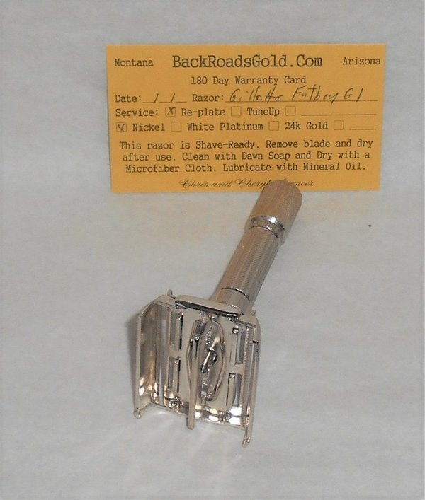 Gillette Fat Boy Razor 1961 TTO Refurbished Replated Mirror Nickel G1–G9 (28).JPG Gillette Fat Boy Razor 1961 TTO Refurbished Replated Mirror Nickel G1–G9 (28).JPG