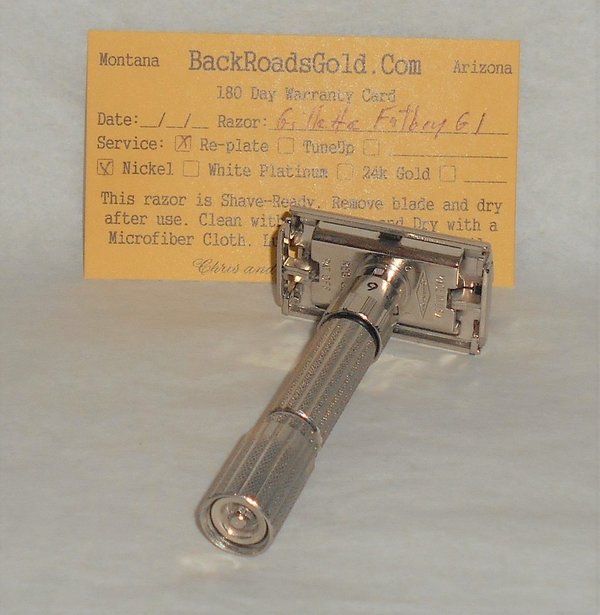 Gillette Fat Boy Razor 1961 TTO Refurbished Replated Mirror Nickel G1–G9 (59).JPG Gillette Fat Boy Razor 1961 TTO Refurbished Replated Mirror Nickel G1–G9 (59).JPG