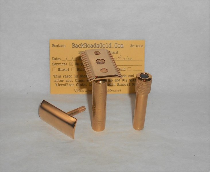 Gillette Bostonian 1921 Three-Piece Razor Refurbished Replated 24 Karat Gold (56).JPG