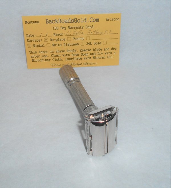 Gillette Fat Boy Razor 1960 TTO Adjustable Refurbished Replated Mirror Nickel F3–72 (5).JPG