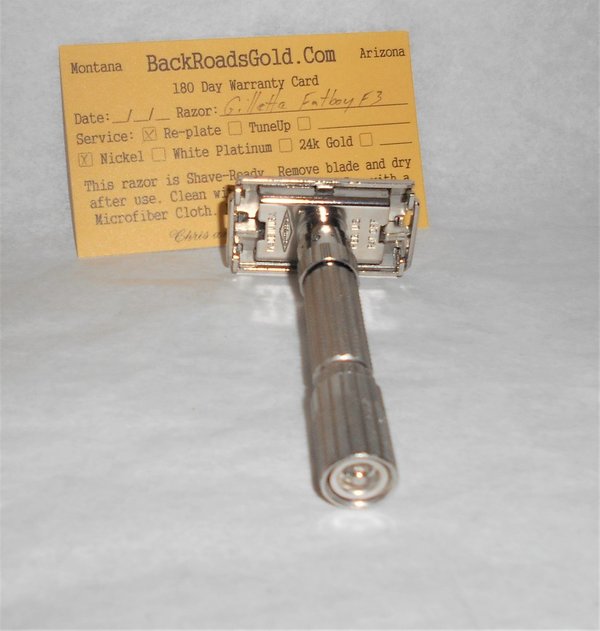 Gillette Fat Boy Razor 1960 TTO Adjustable Refurbished Replated Mirror Nickel F3–72 (70).JPG