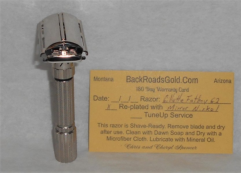 Gillette Fat Boy Razor 1961 TTO Refurbished RePlated Mirror Nickel G2–A17 (69).JPG