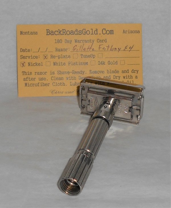 Gillette Fat Boy Razor 1959 Refurbished Replated Mirror Nickel E4–69 (36).JPG Gillette Fat Boy Razor 1959 Refurbished Replated Mirror Nickel E4–69 (36).JPG