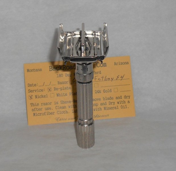 Gillette Fat Boy Razor 1959 Refurbished Replated Mirror Nickel E4–69 (45).JPG Gillette Fat Boy Razor 1959 Refurbished Replated Mirror Nickel E4–69 (45).JPG